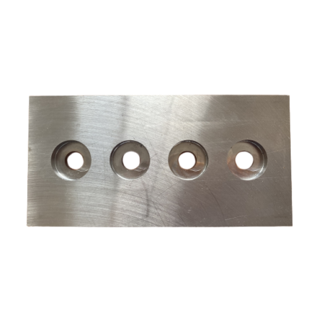 Adaptable blade for Bandit shredders of 228 x 114 x 15 mm