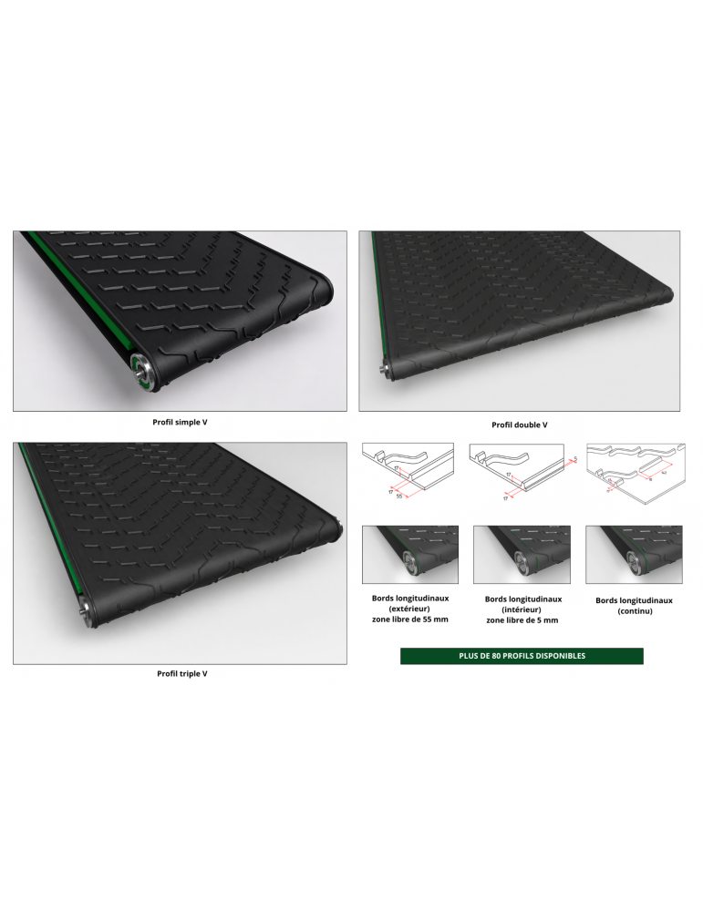 Bande d'alimentation Terra Select T6 | tapis convoyeur  adaptable
